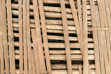 brokened bamboo on bridge west of thailand