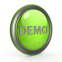 Demo circular icon on white background