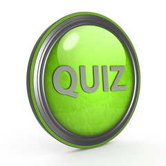 Quiz circular icon on white background