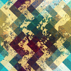 Grunge chevron pattern on blue background.