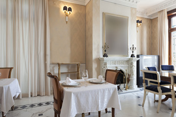 Interior of a restaurant in luxury villa 
