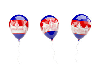 Air balloons with flag of cambodia