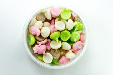 Candy Aalaw inside box on white background
