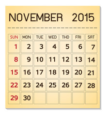calendar 2015 11 November