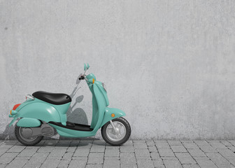 vintage scooter, background