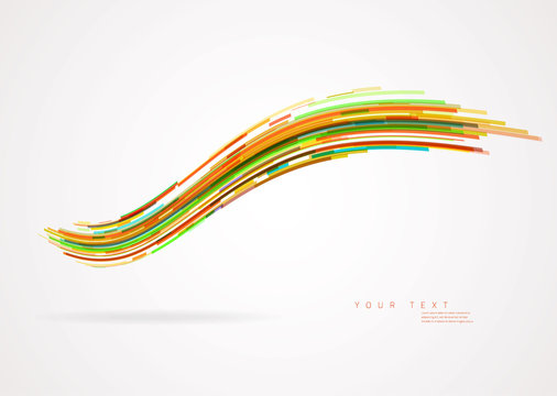 Abstract colorful background with wave.