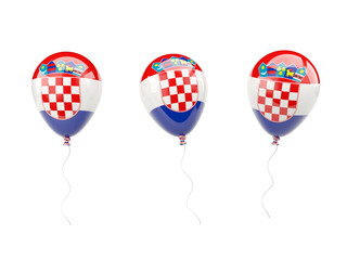 Air balloons with flag of croatia