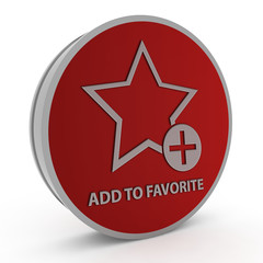 Favorite circular icon on white background