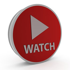 watch circular icon on white background