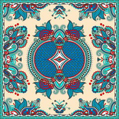 Traditional ornamental floral paisley bandanna