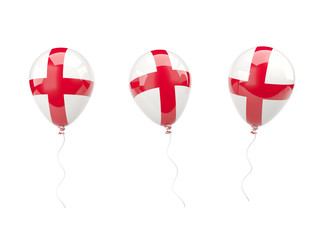 Air balloons with flag of england
