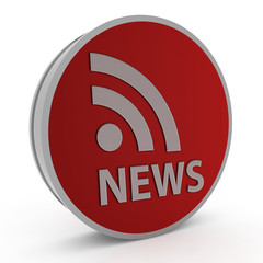 News circular icon on white background