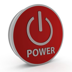 power circular icon on white background