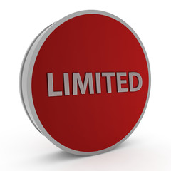 Limited circular icon on white background