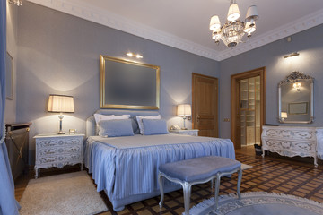 Interior of a classic style bedroom in luxury villa 