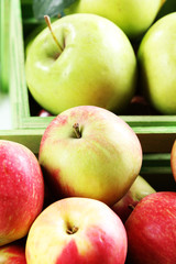 Juicy apples, close-up