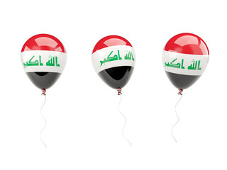 Air balloons with flag of iraq
