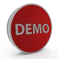 Demo circular icon on white background