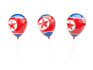Air balloons with flag of north korea