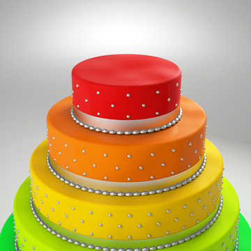 colorful wedding cake