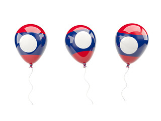 Air balloons with flag of laos
