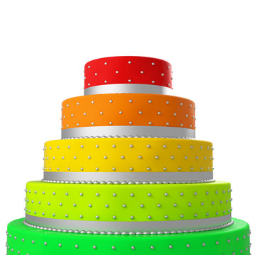 colorful wedding cake