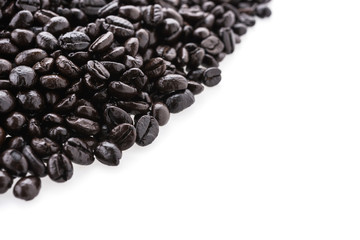 Coffee beans isolated on white background
