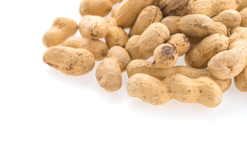 peanuts isolated on white background