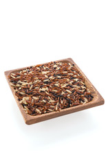 Rice brown isolated on white background