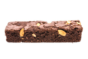 Brownie isolated on white background