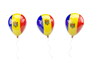 Air balloons with flag of moldova