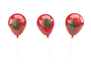 Air balloons with flag of morocco