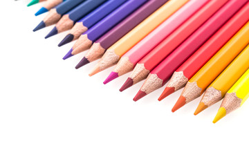 Color pencil isolated on white background