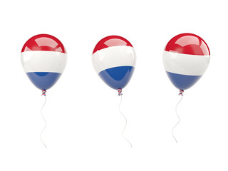 Air balloons with flag of netherlands