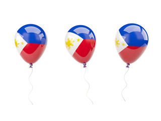 Air balloons with flag of philippines