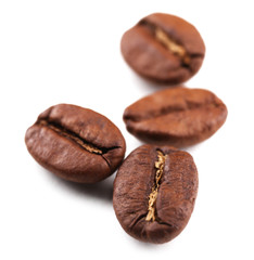 Fototapeta premium Coffee beans isolated on white