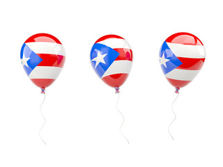 Air balloons with flag of puerto rico