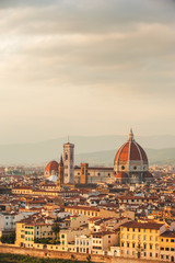 Fototapeta na wymiar Picturesque view of Florence from Michelangelo Square, Italy