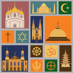 Religion icon set
