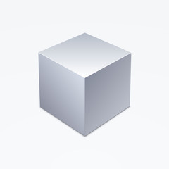 3D cube isolated on white background