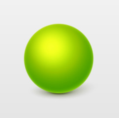Glossy green sphere.Vector, isolated