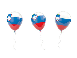 Air balloons with flag of slovenia