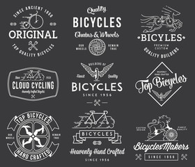 Bicycle Builders set 1 white on black