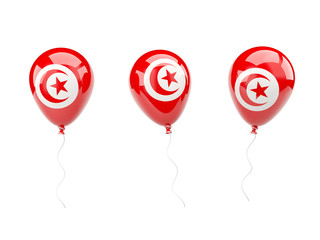 Air balloons with flag of tunisia