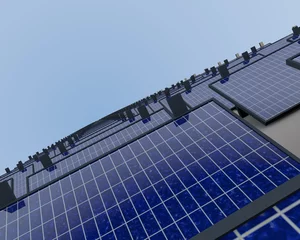 Tapeten Duurzaam energie opwekken met zonnepanelen © emieldelange