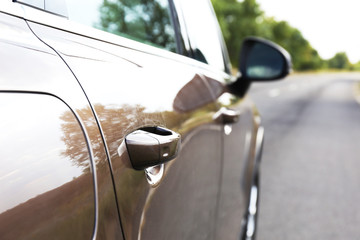 Naklejka premium Car on road