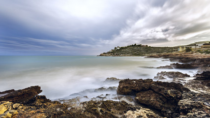 Landscape sea. Sierra Irta. Castellon. Spain