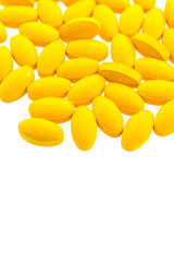 Pills tables isolated on white background