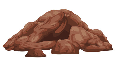 cave stone vector