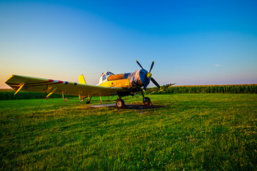 Fototapeta na wymiar Vintage Propeller Airplanes